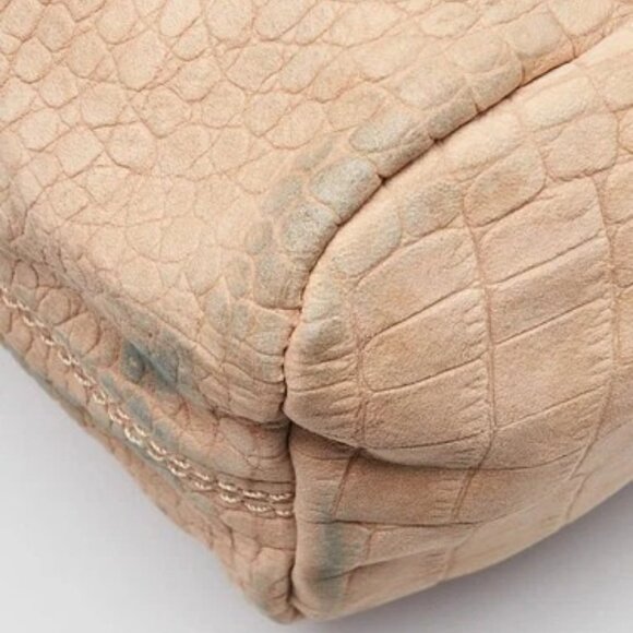 Givenchy Beige Crocodile Stamped Suede Small Pandora Bag - Picture 4 of 12